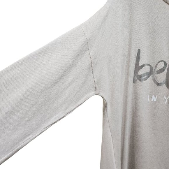 Elissia Blouse Women's Size M Beige Cursive Long Sleeve Made in Italy - Picture 12 of 16